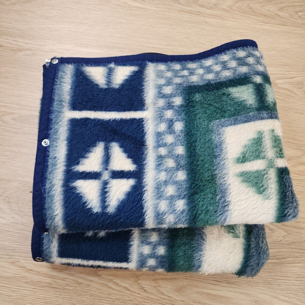 VTG Biederlack Camp Blanket Throw Native Tribal Aztec Southwestern USA 62x52